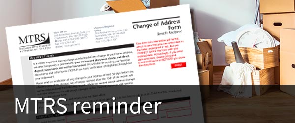 MTRS reminder
